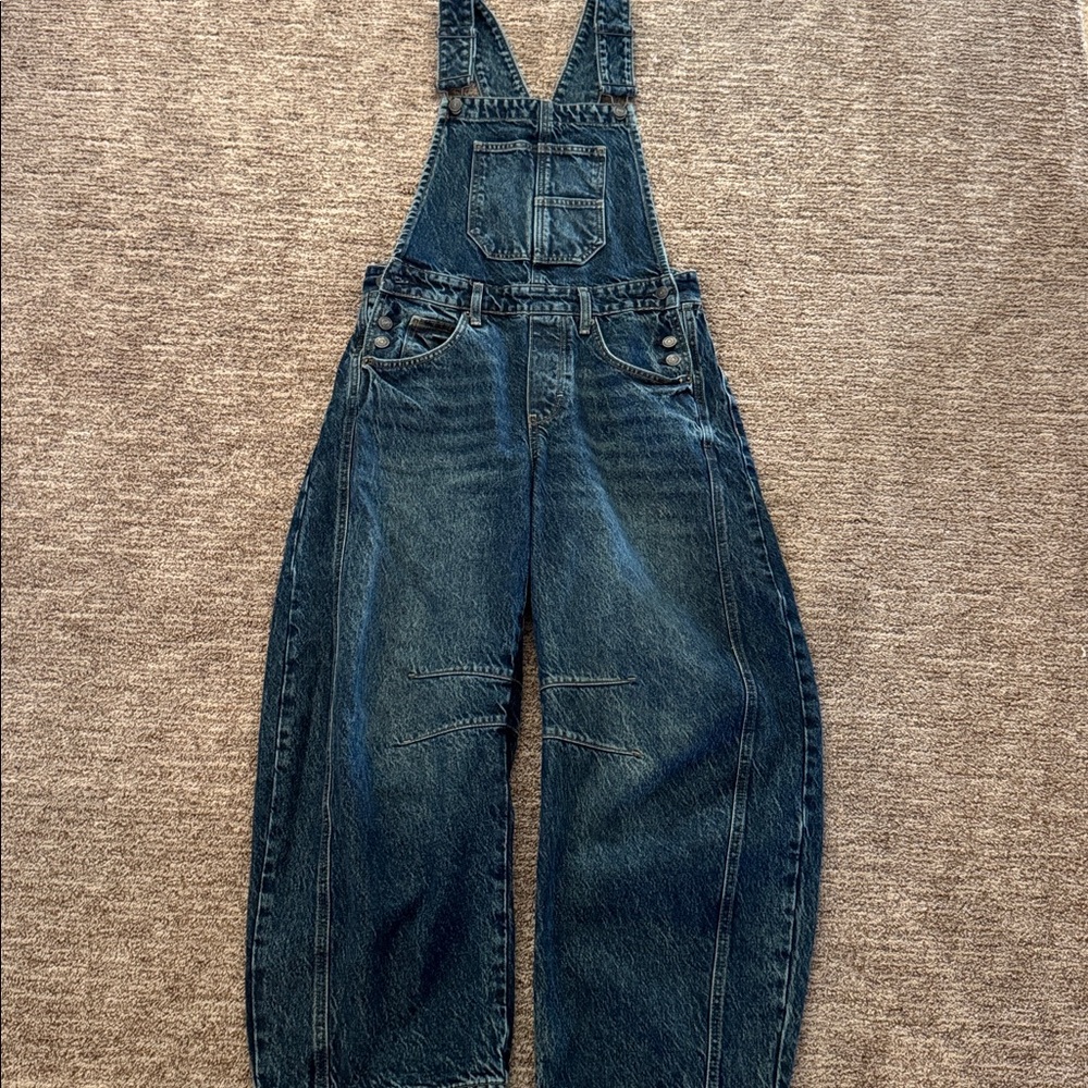 We The Free Good luck barrel Indigo Denim Overalls